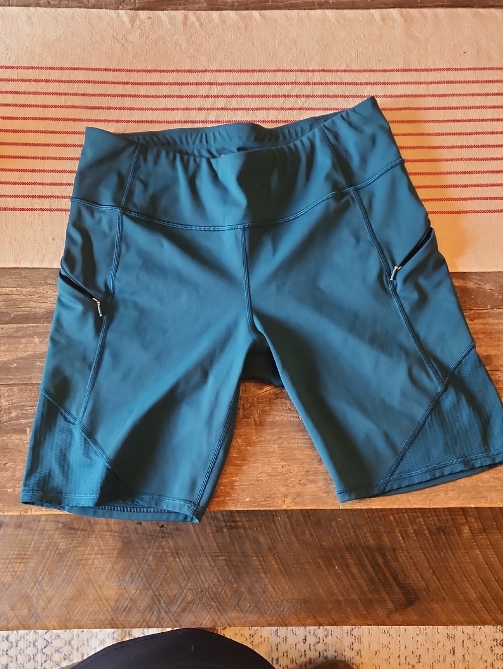 Athleta Teal High-Rise Performance Shorts
